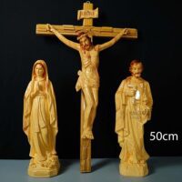 Bàn thờ Công giáo kệ lệch dời tượng giả gỗ 8 3 tuong 3D 50cm 01