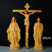 Bàn thờ Công giáo kệ lệch dời tượng giả gỗ 9 3 tuong 3D 70cm 03