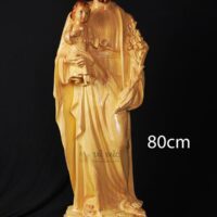 Bàn thờ Công giáo kệ lệch dời tượng giả gỗ 11 3D 80cm 01