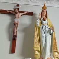 Bàn thờ Công giáo TVĐ 18 tượng Fatima cao 80cm 4 ban tho ke lech me fatima 02
