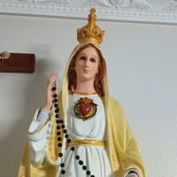 Bàn thờ Công giáo TVĐ 18 tượng Fatima cao 80cm 3 ban tho ke lech me fatima 03