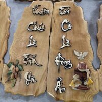 Bàn thờ Công giáo kệ lệch dời tượng giả gỗ 14 cau doi 03
