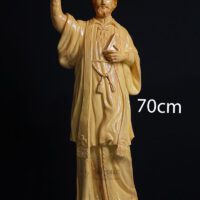 Tuong thanh Phanxico gia go cao 70cm 01