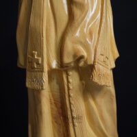Tuong thanh Phanxico gia go cao 70cm 010
